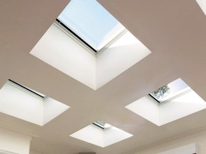 flat roof skylights with a sky view in melbourne